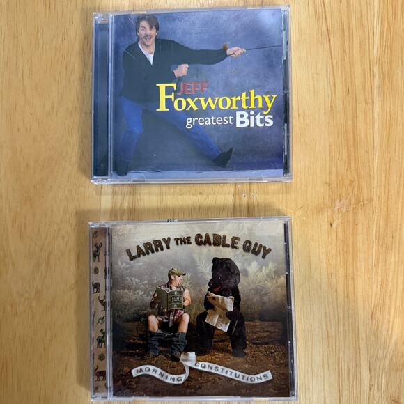 Comedy Jeff Foxworthy Greatest Bits, & Larry Cable Guy A.M. Constitutions 2 CDs - Picture 1 of 9